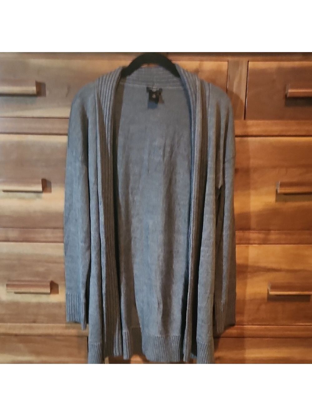 Ann Taylor Gray Shawl Collar Cardigan Sweater